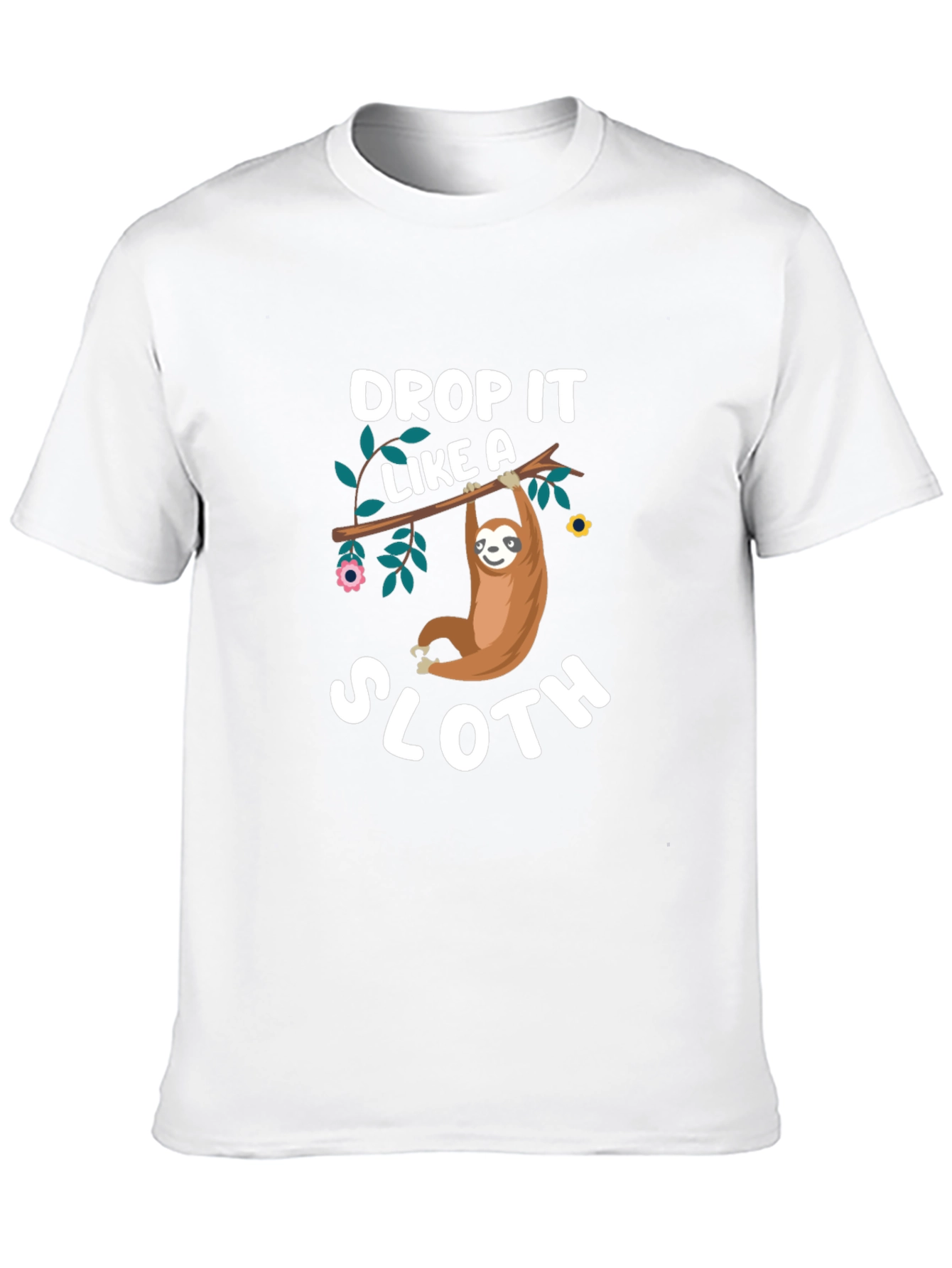 Black Drop It Like A Sloth T-Shirt - Funny Animal Tee view 10