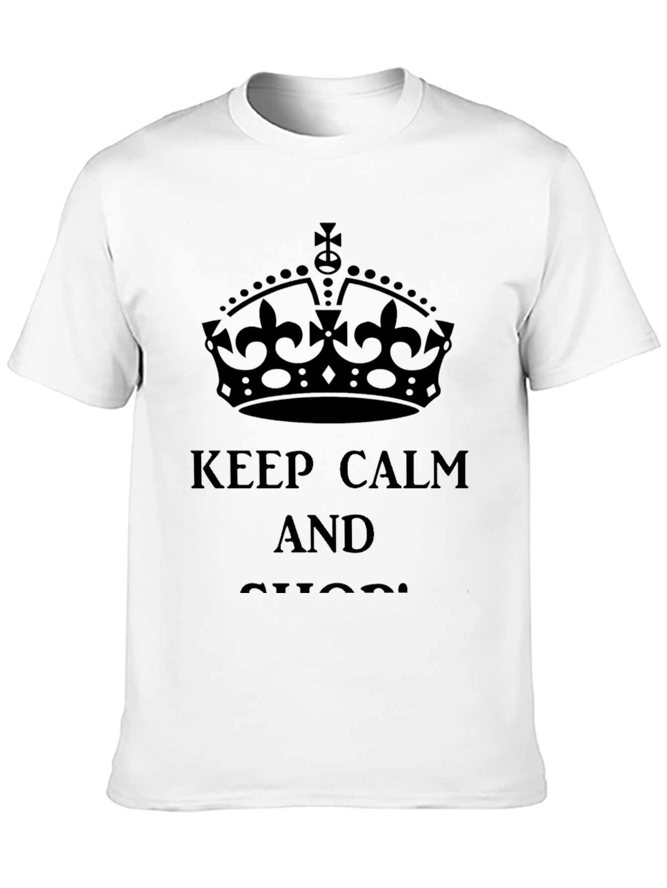 Black Keep Calm Crown T-Shirt - Black view 10