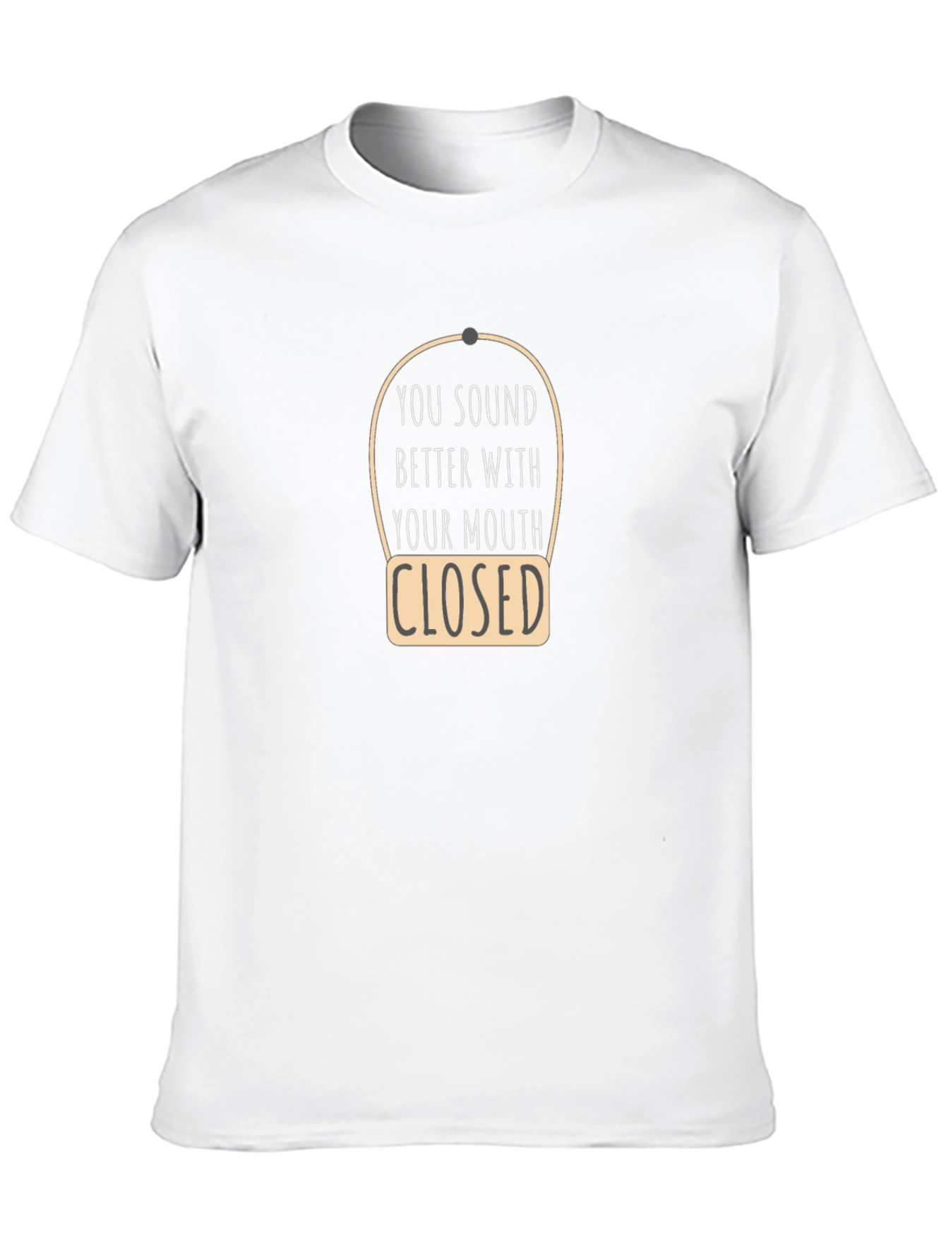 Black Sarcastic 'Closed Mouth' Graphic Tee view 10