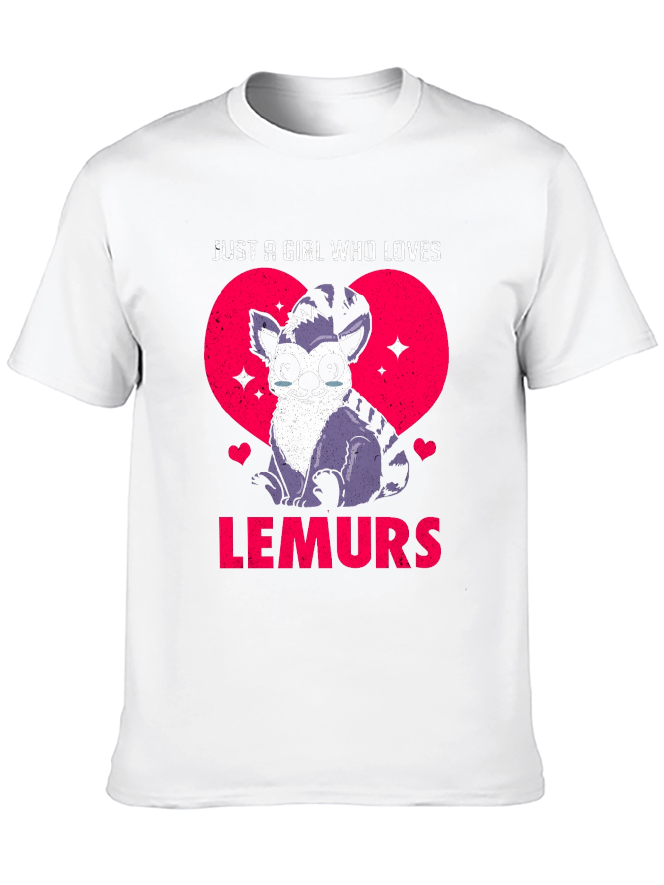 Black Just a Girl Who Loves Lemurs T-Shirt view 10