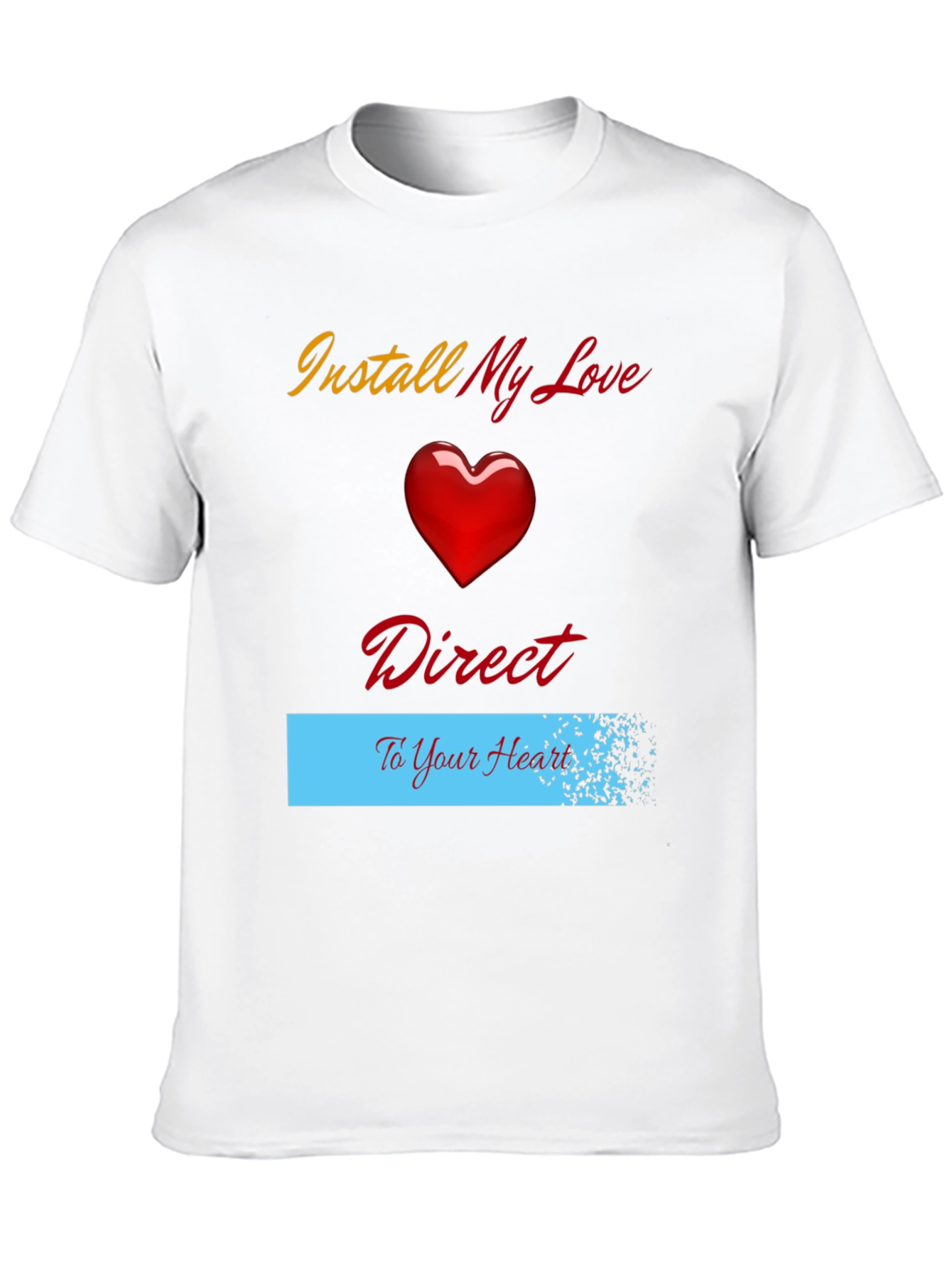 Black Install My Love Direct to Your Heart T-Shirt view 10