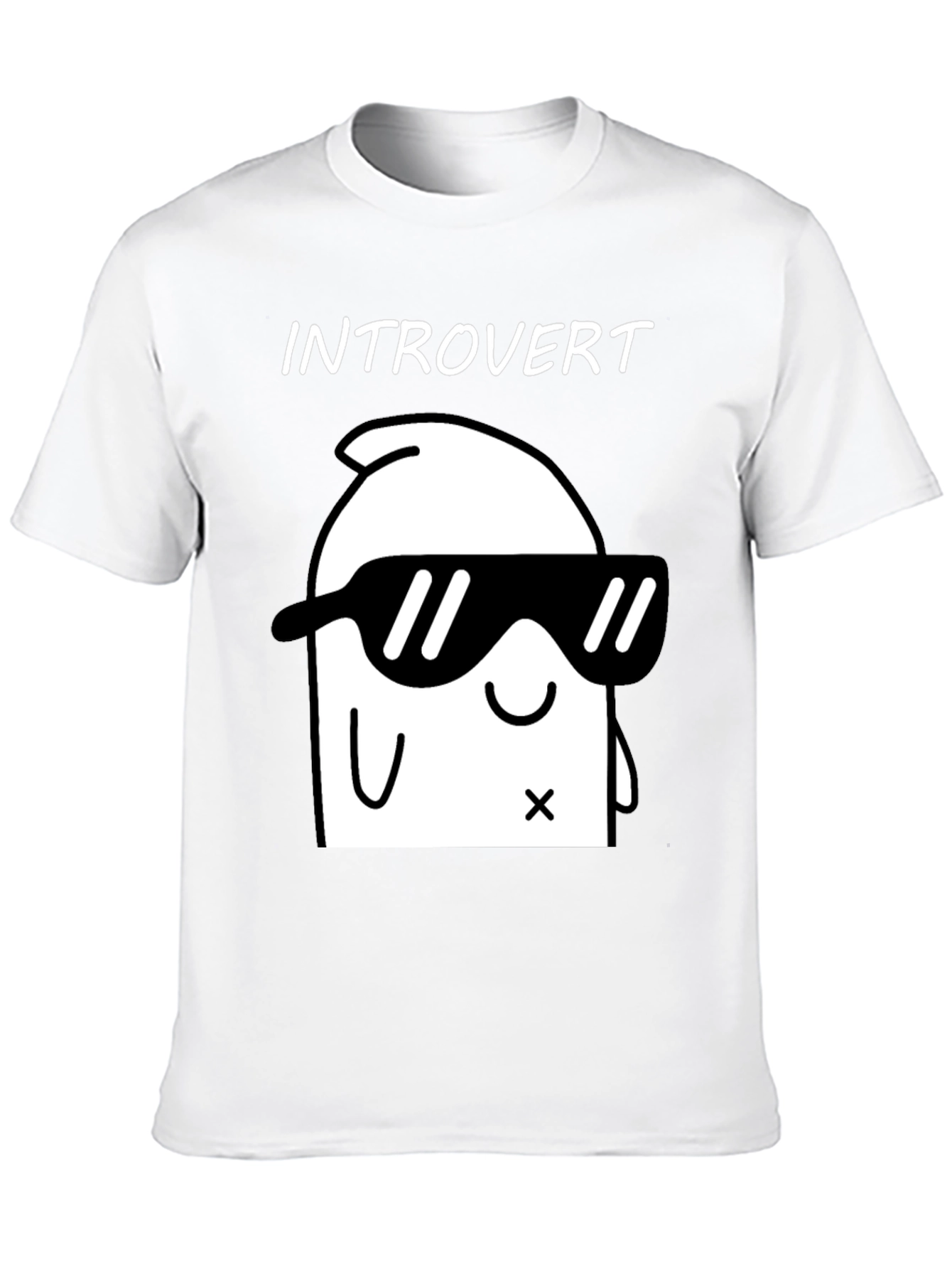 Black Introvert Graphic T-Shirt - Cool & Comfy Black Tee view 10