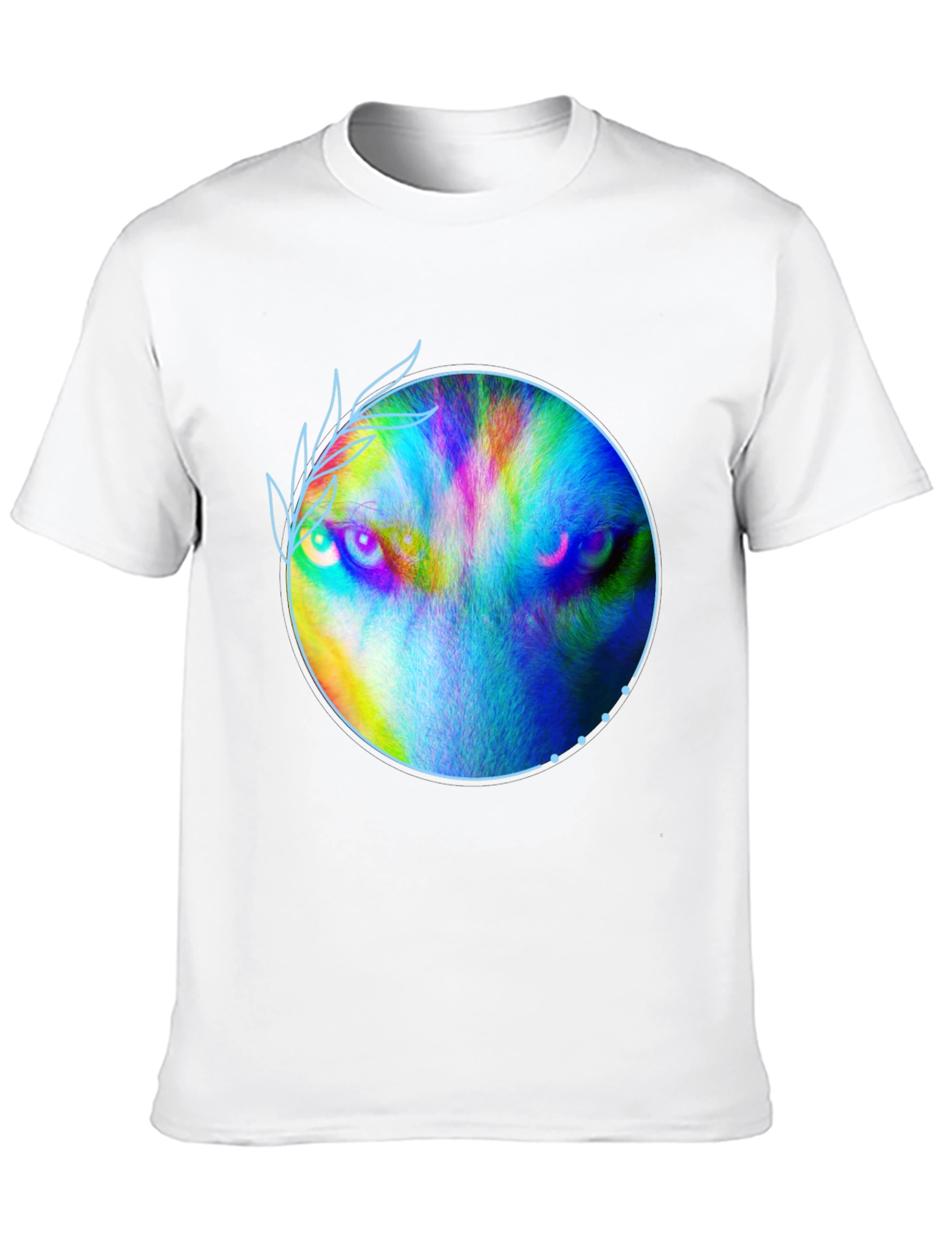 Black Wolf Eyes T-Shirt - Artistic Graphic Tee view 10