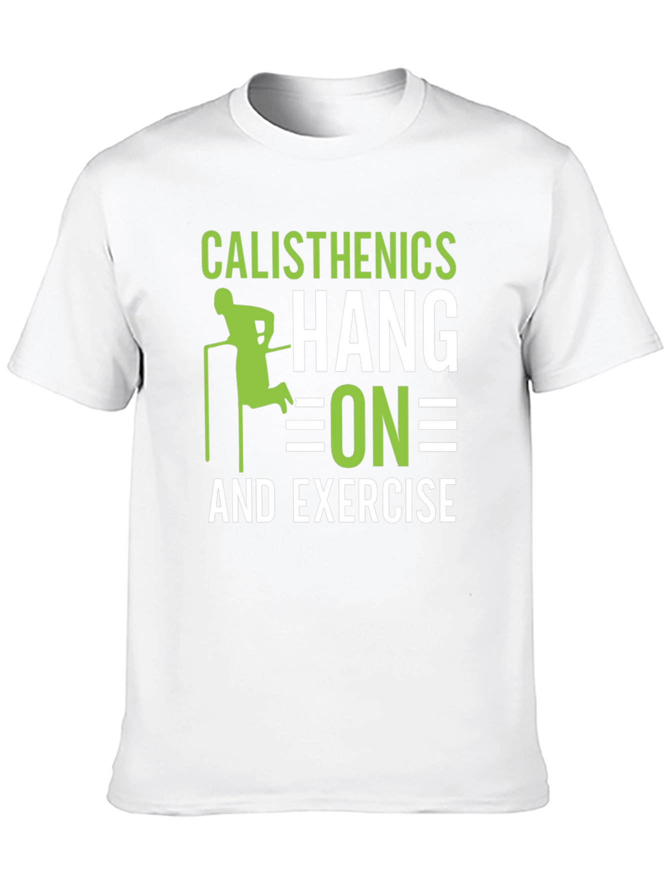 Black Calisthenics Hang On and Exercise Black T-Shirt view 10