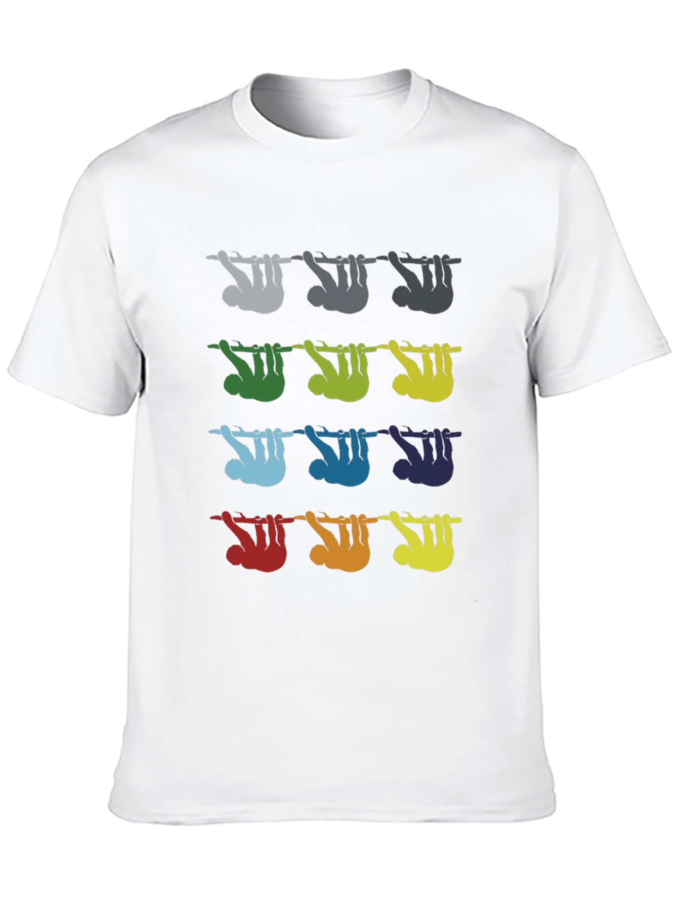 Black Colorful Sloth Tee view 10