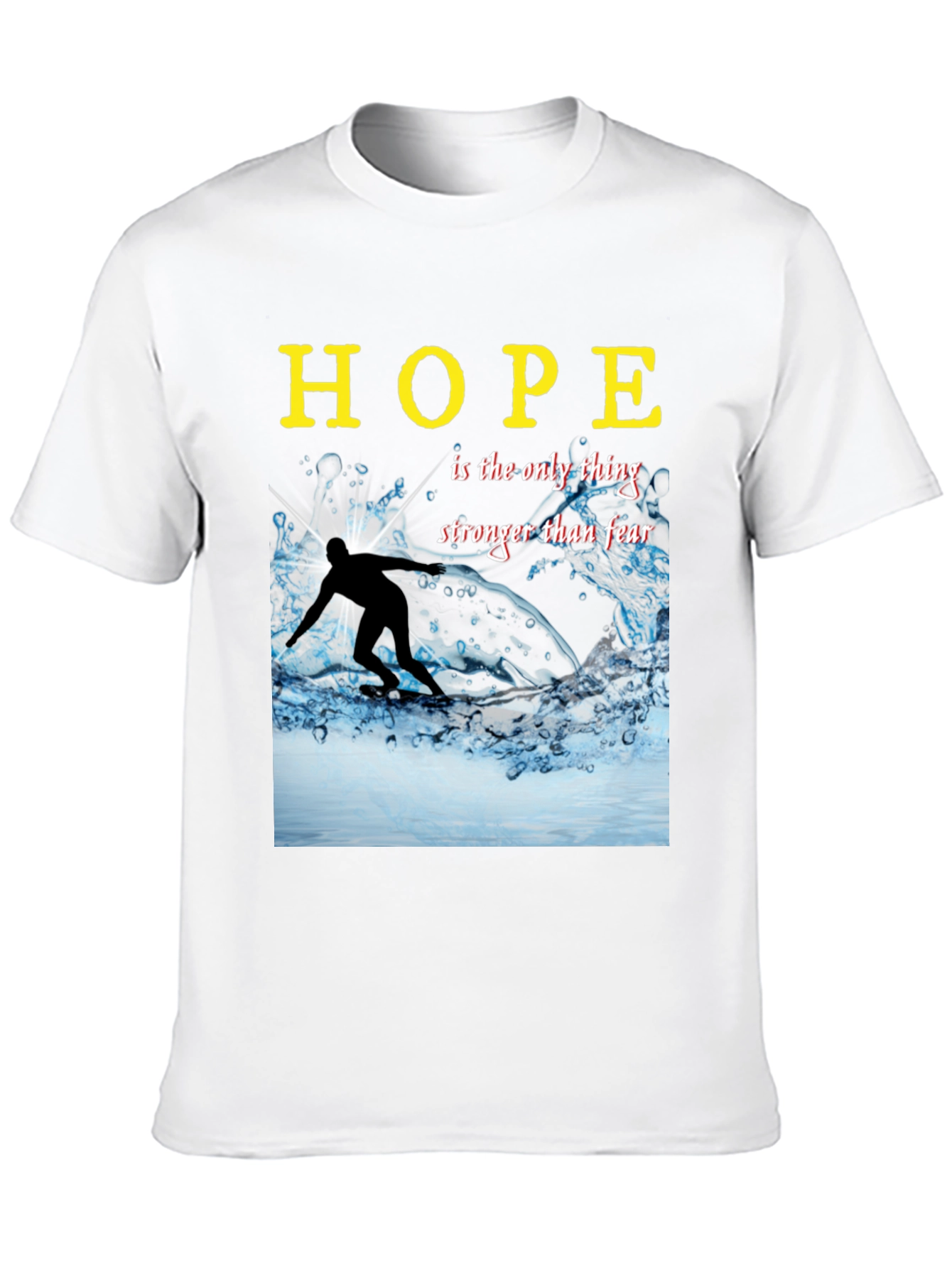 Black Hope Surfing Graphic Tee - Inspirational Unisex Shirt view 10
