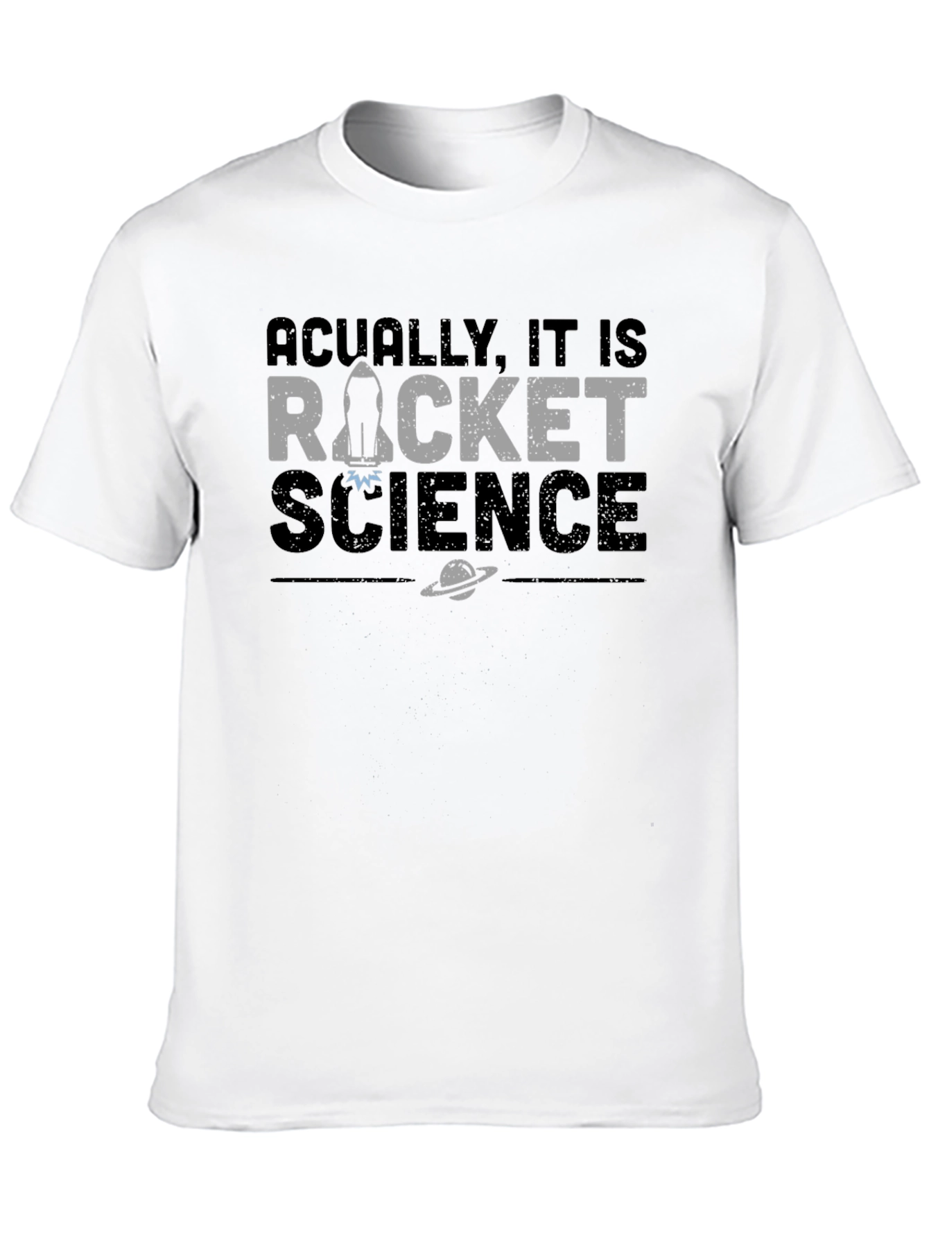 Black Actually It Is Rocket Science T-Shirt view 10