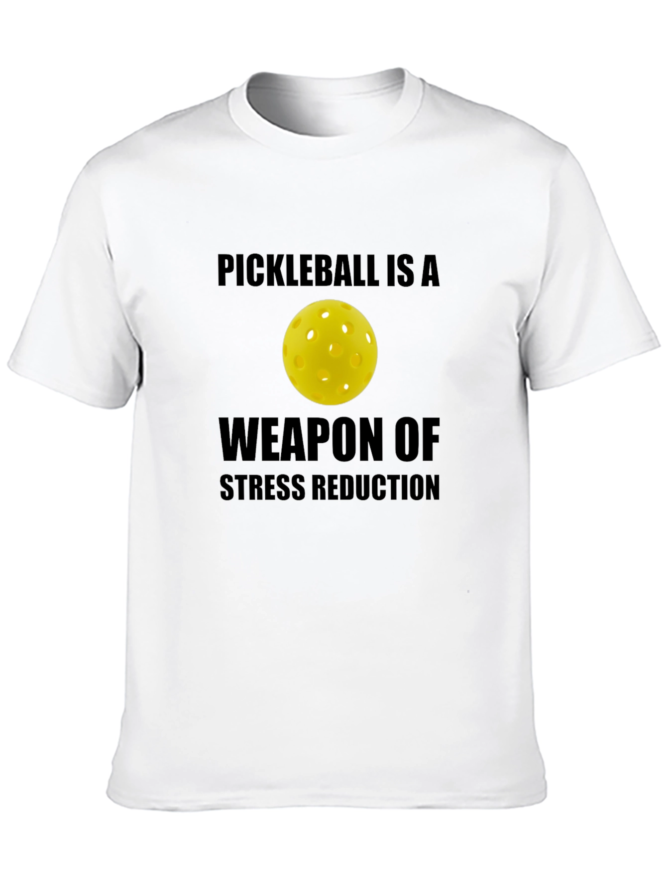 Black Pickleball Stress Reduction T-Shirt view 10