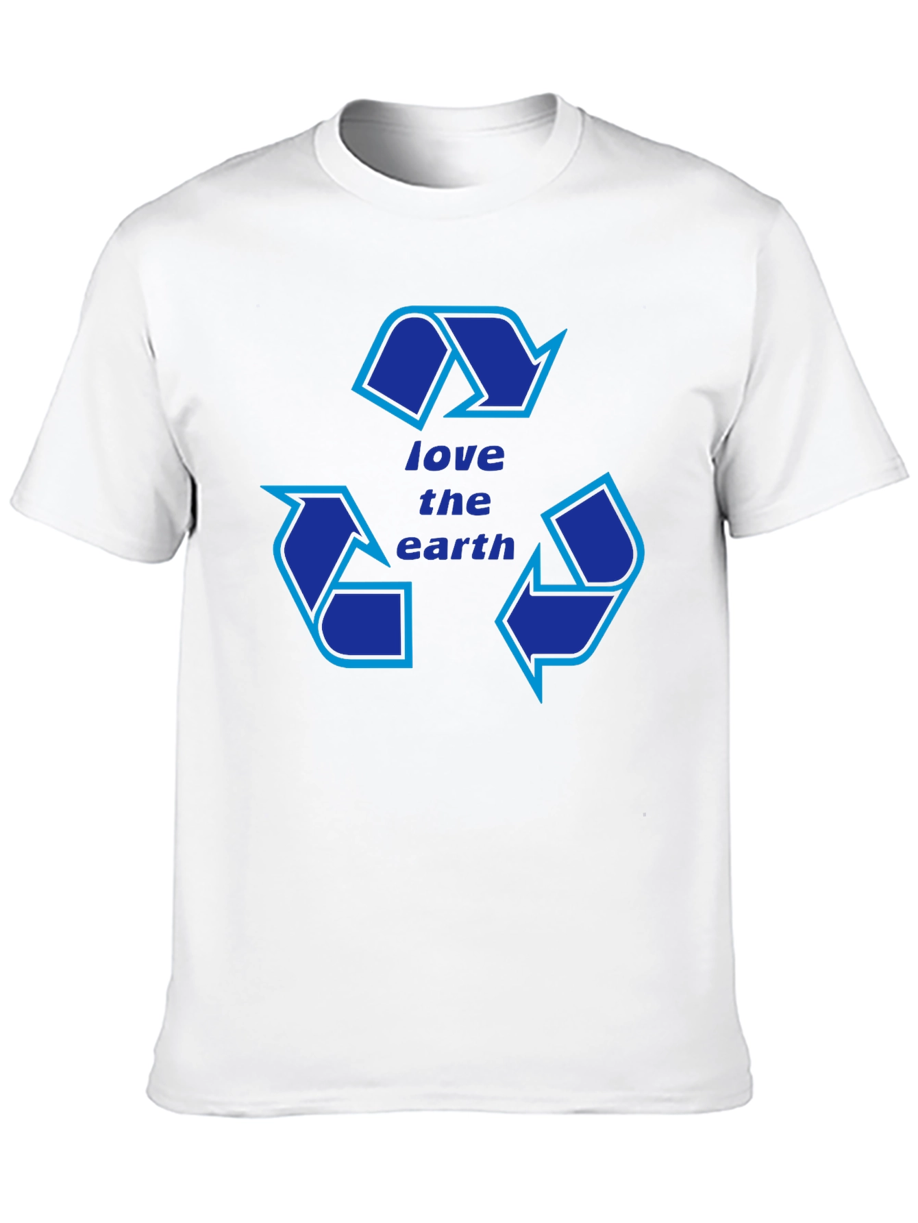 Black Love the Earth Recycle Symbol T-Shirt view 10
