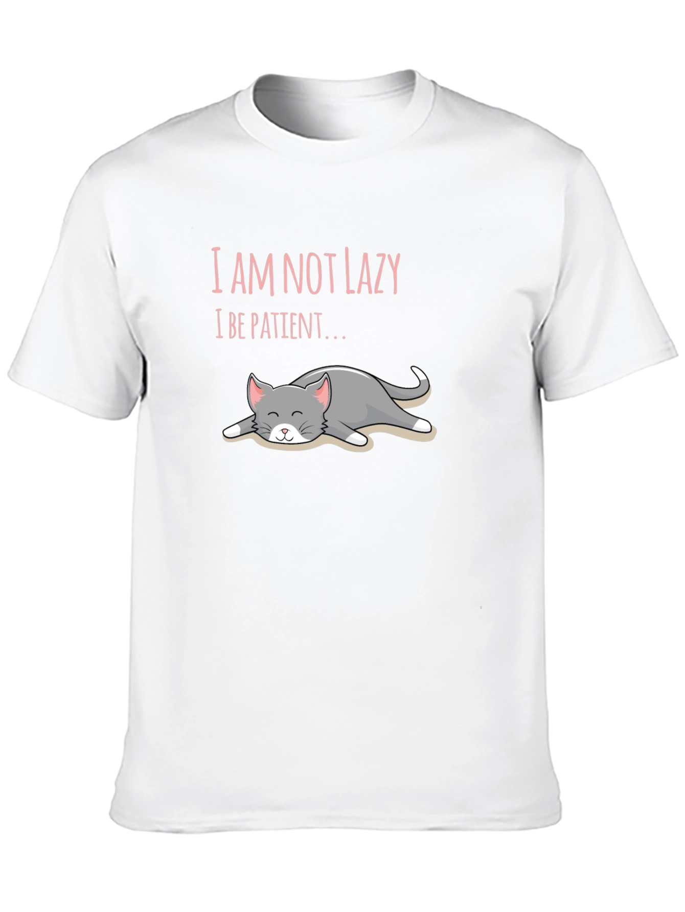 Black I'm Not Lazy, I'm Patient T-Shirt Cat Lover Unisex view 10
