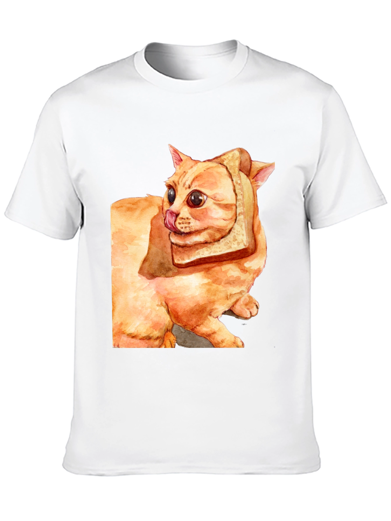 Black Cat Bread Slice Graphic Tee - Unique Design view 10