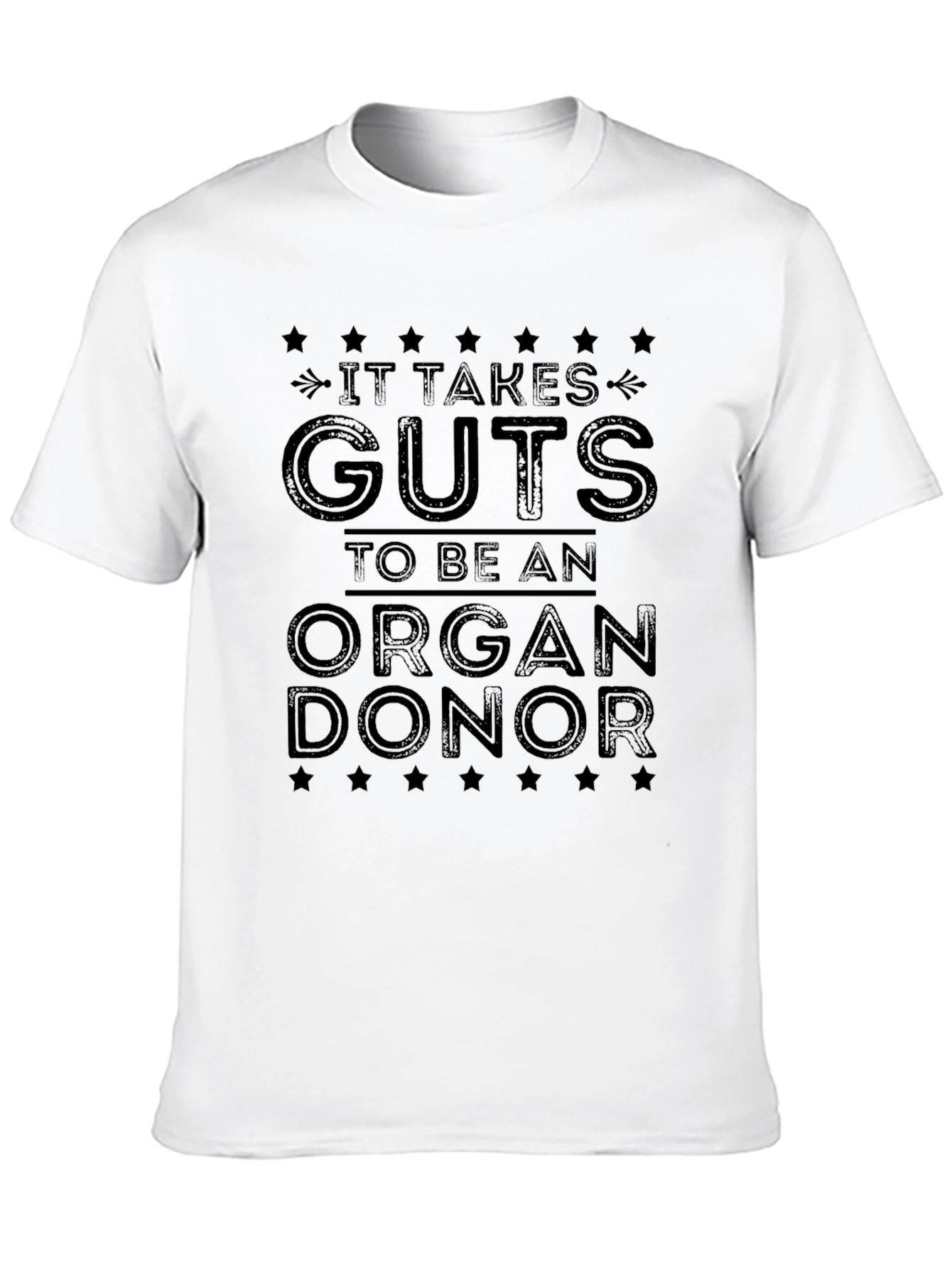 Black It Takes Guts Organ Donor Black Graphic T-Shirt view 10