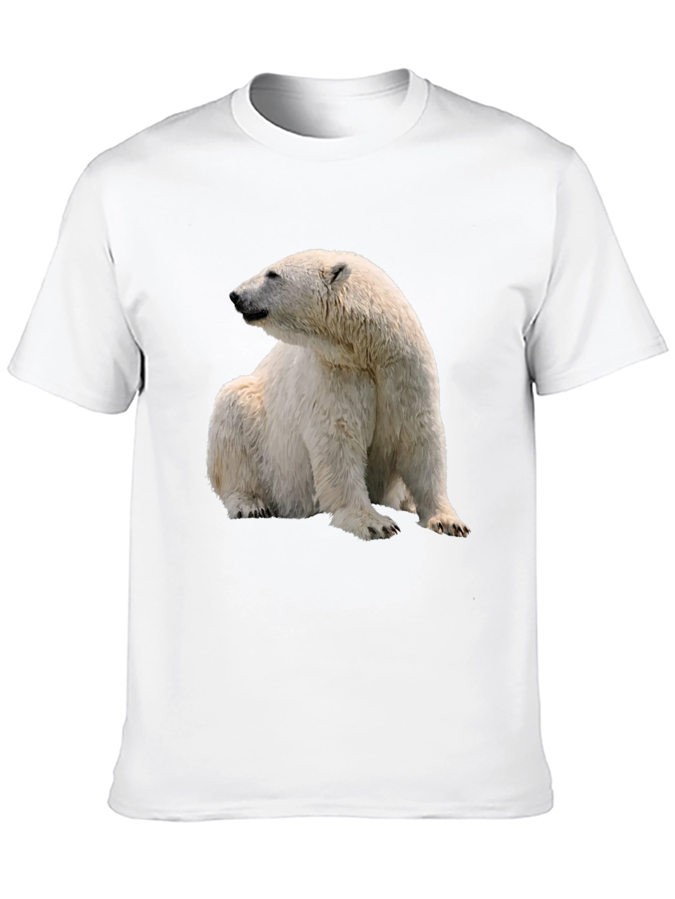 Black Polar Bear Graphic Tee - Black Cotton Blend view 10