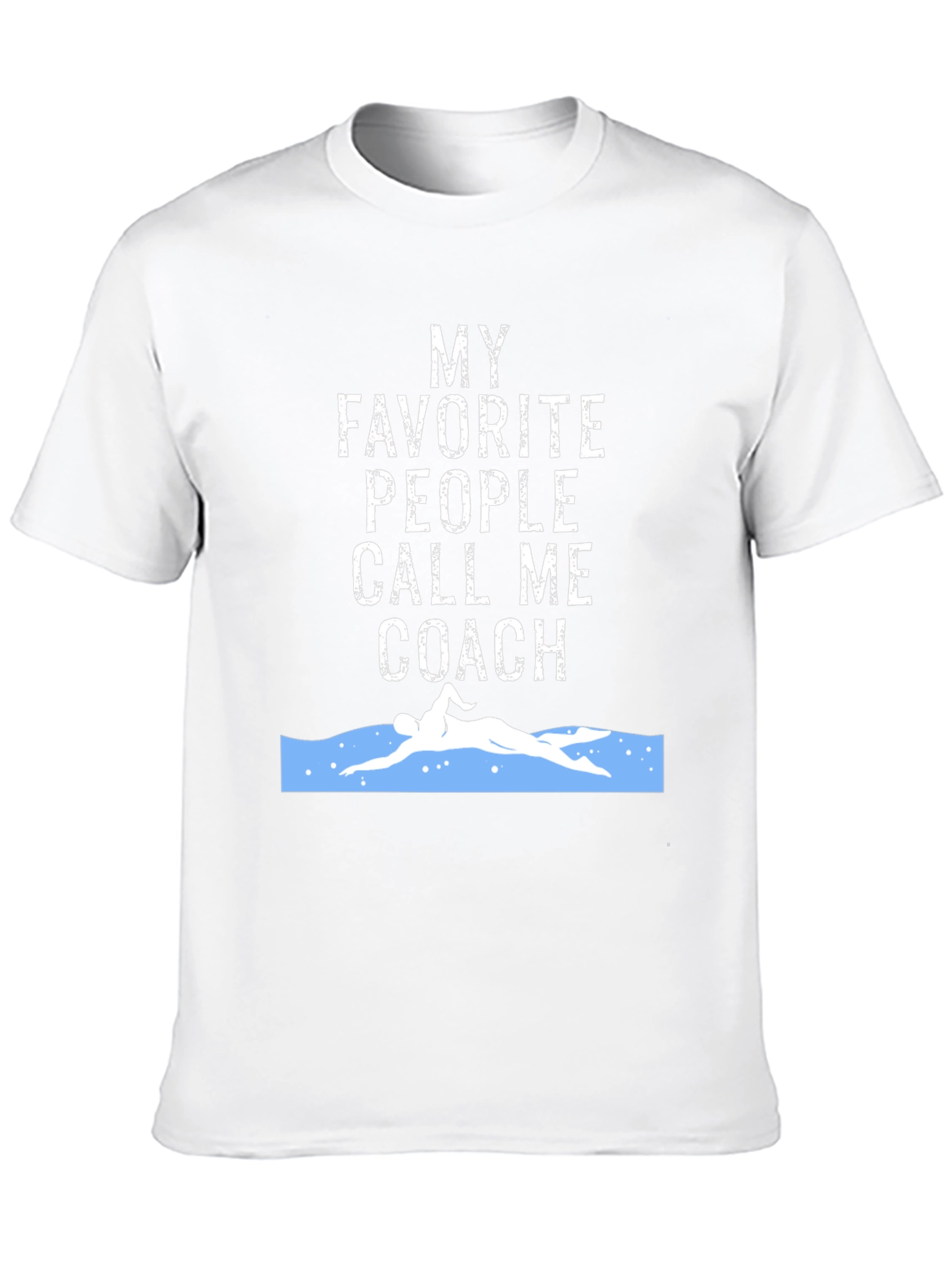 Black Swim Coach T-Shirt - My Favorite People Call Me Coach view 10