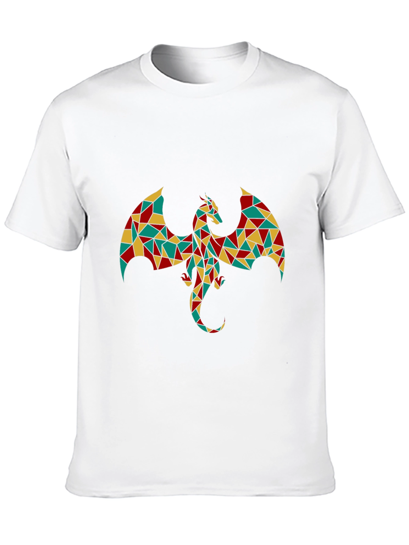 Black Geometric Dragon Graphic T-Shirt - Bold & Unique view 10