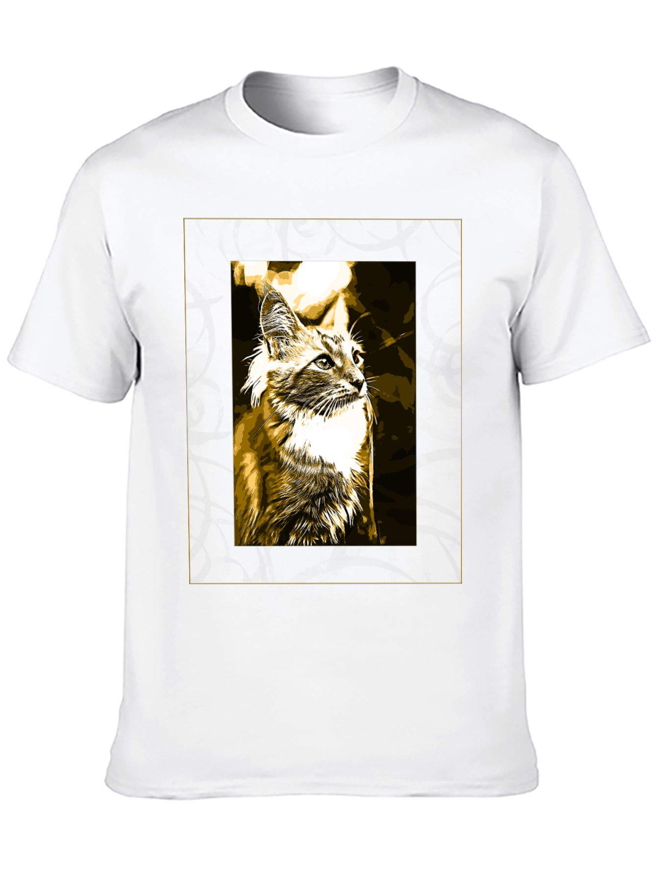 Black Cat Graphic Print Tee - Cool Black T-Shirt view 10