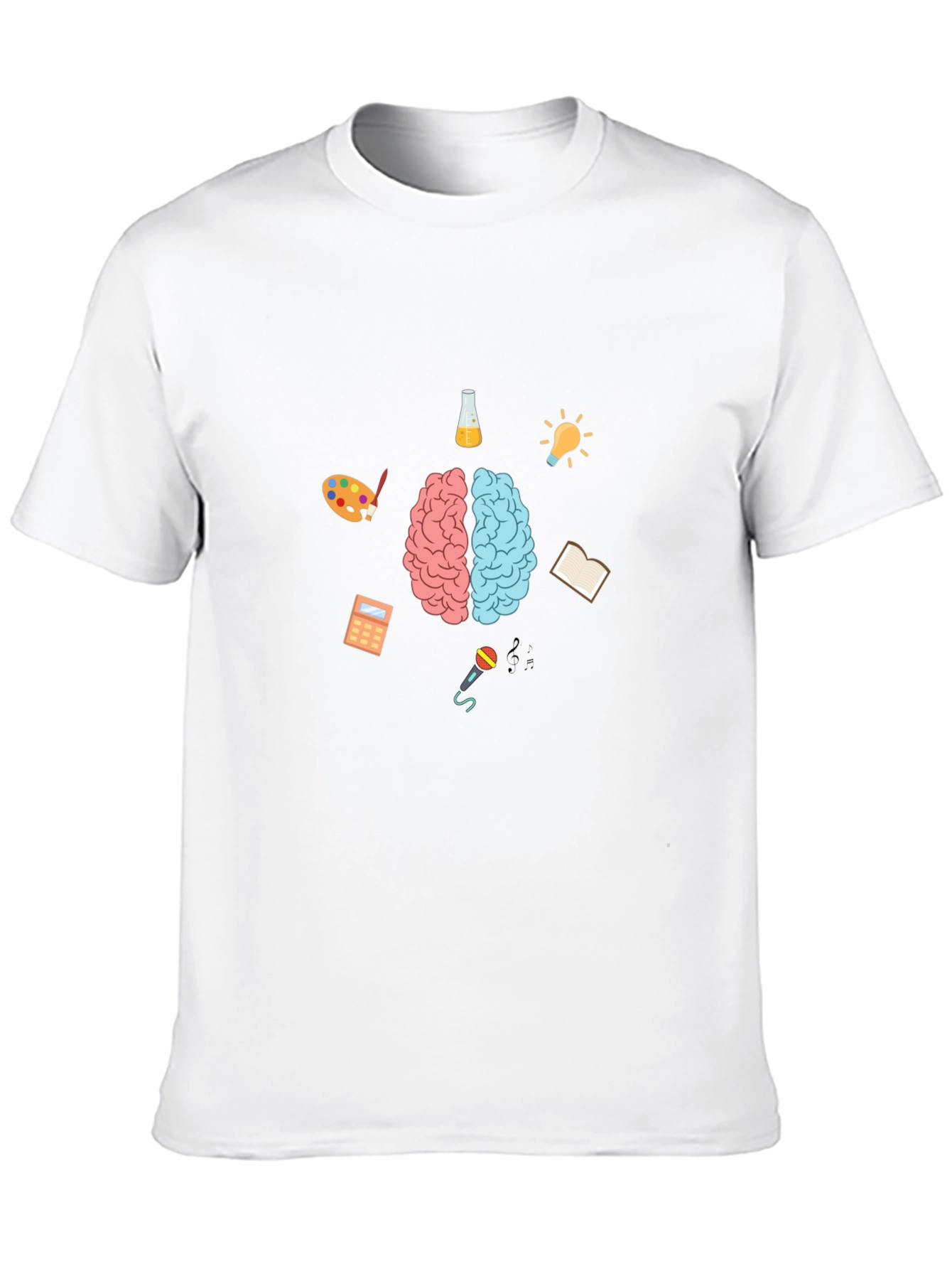 Black Creative Brain T-Shirt - Black Cotton Tee for Thinkers view 10
