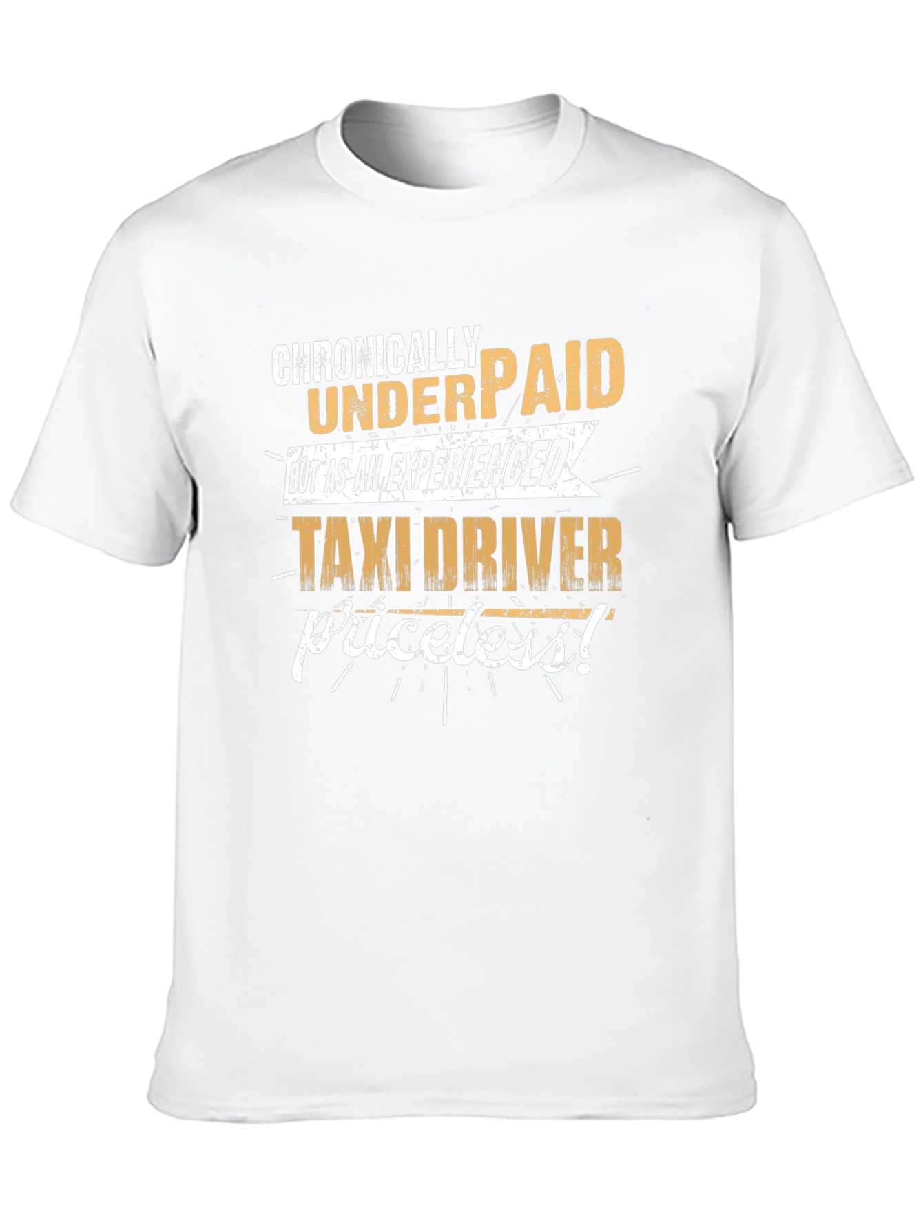 Black Taxi Driver Graphic Tee - Chronically Underpaid Priceless view 10