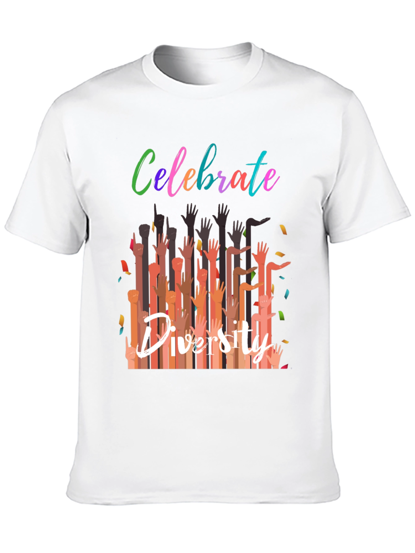 Black Celebrate Diversity Graphic Tee - Black Unisex T-Shirt view 10