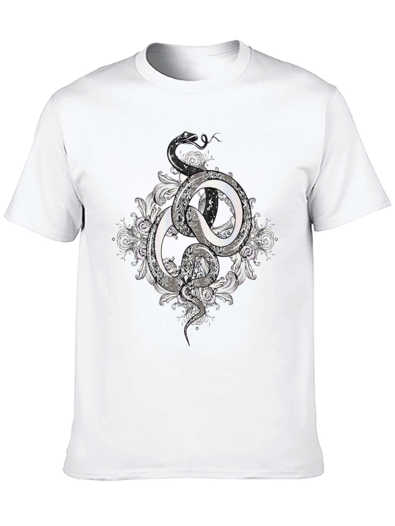 Black Serpentine Graphic Tee - Stylish Snake Design view 10