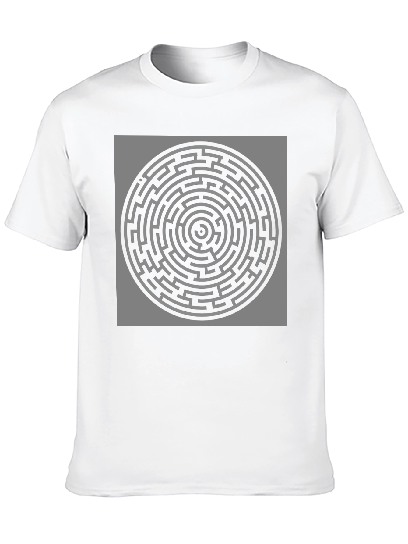 Black Circular Maze Graphic T-Shirt - Black view 10