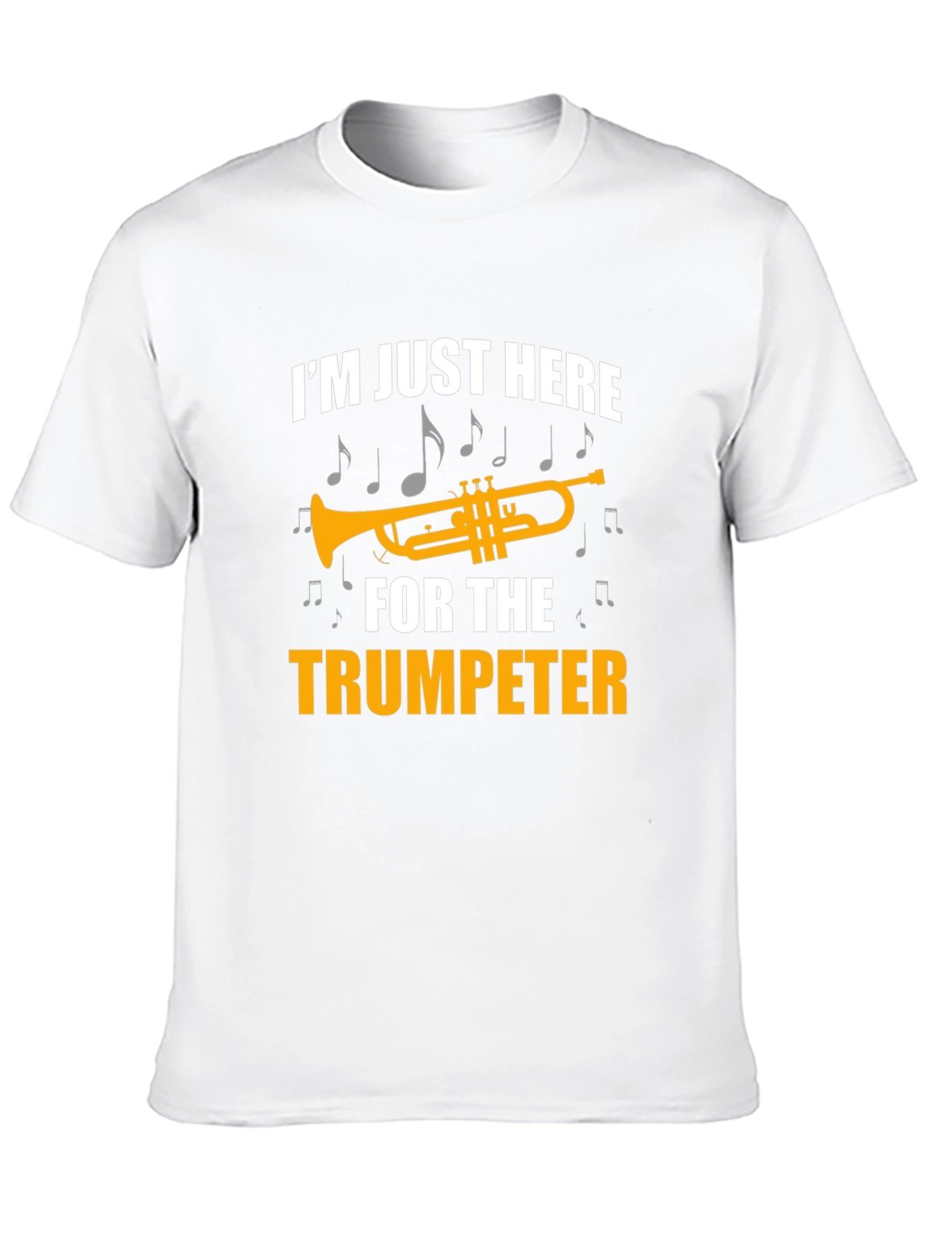 Black Trumpet Lover Graphic Tee - I'm Just Here for the Trumpeter view 10