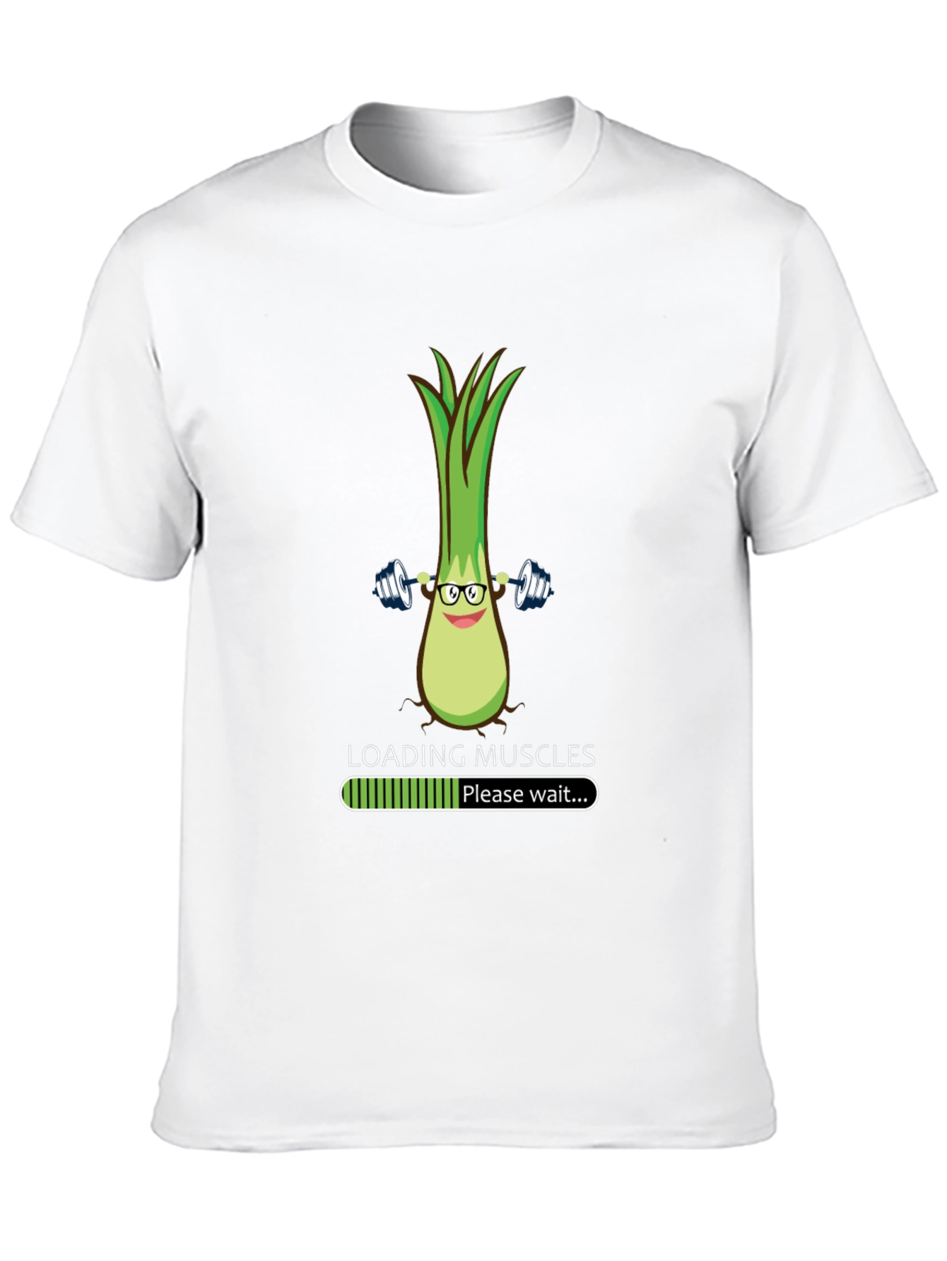 Black Funny Leek Muscles Black T-Shirt view 10