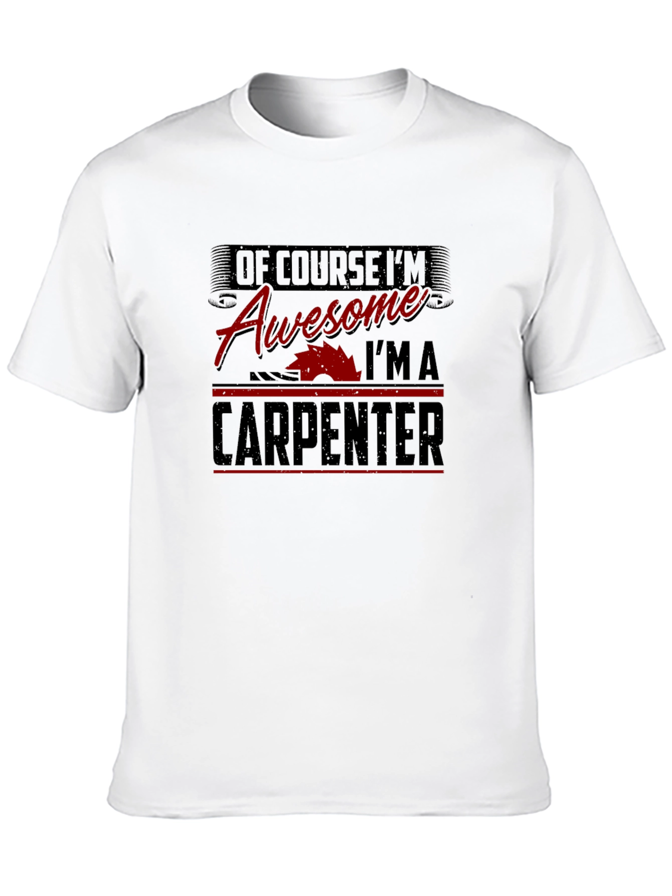 Black Awesome Carpenter Black Graphic T-Shirt view 10