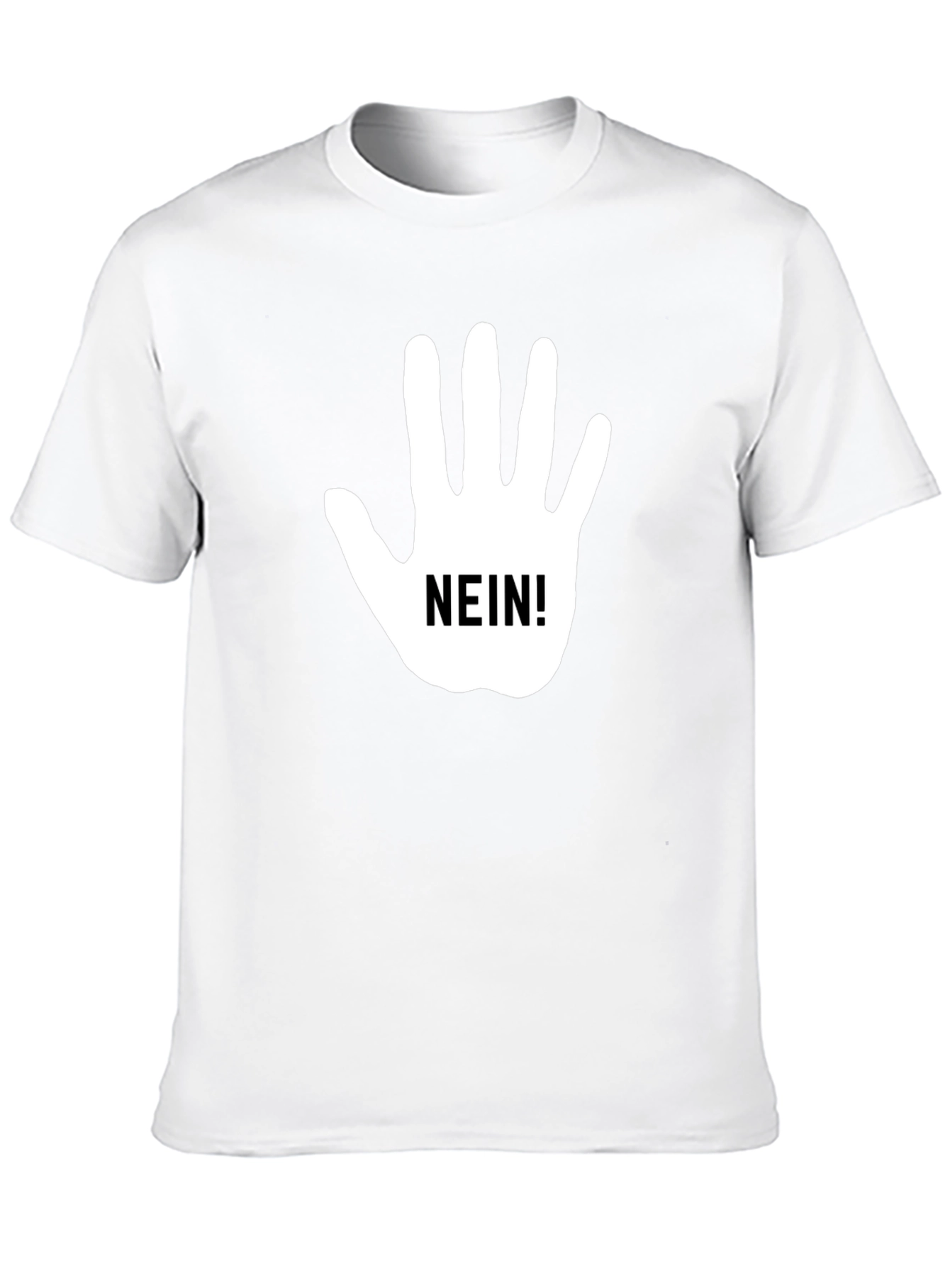 Black Nein Hand Gesture Black T-Shirt view 10