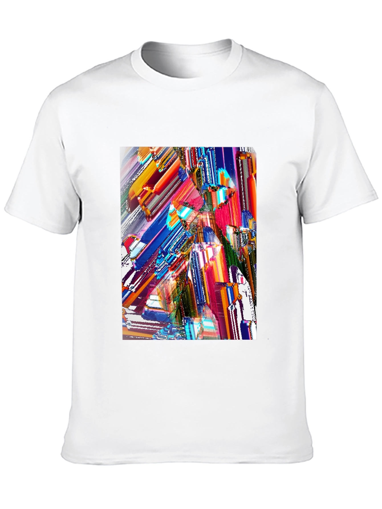 Black Abstract Art Graphic Print Black T-Shirt view 10
