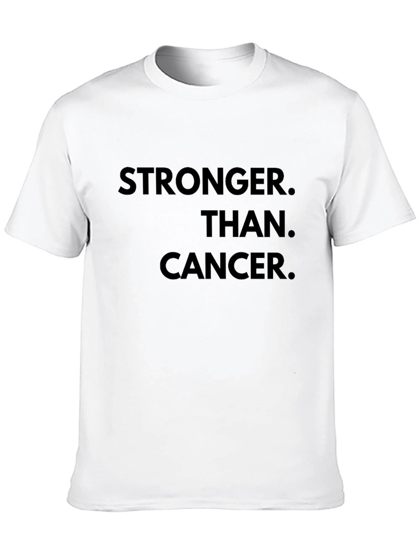 Black Stronger Than Cancer T-Shirt - Inspiring Black Tee view 10