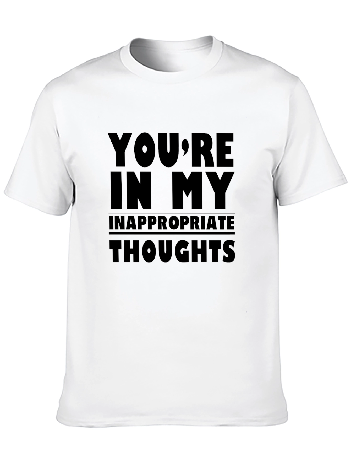 Black Inappropriate Thoughts Graphic Tee - Black view 10