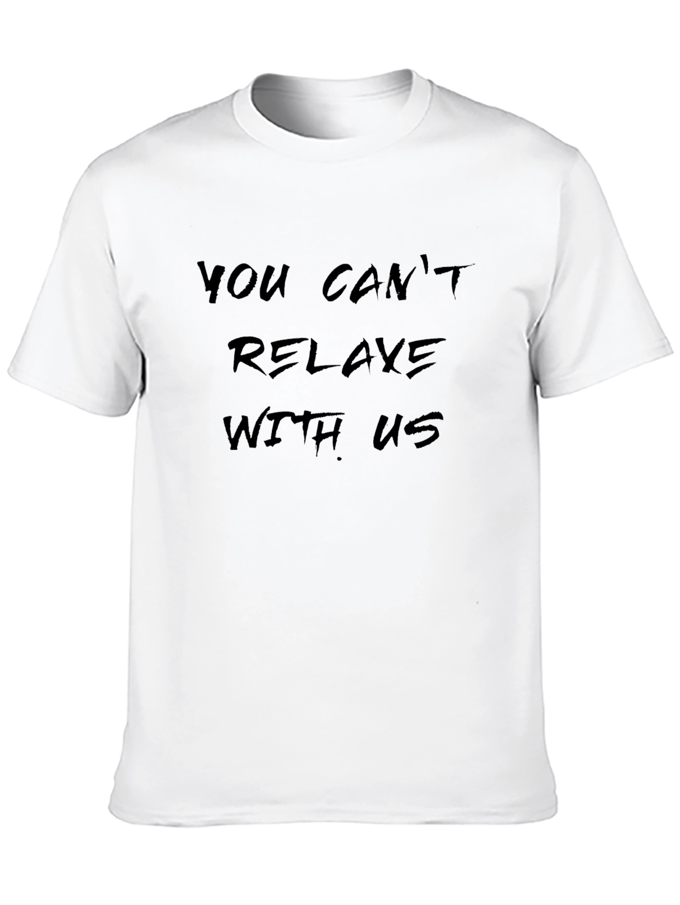 Black Edgy 'You Can't Relaxe' Black T-Shirt view 10
