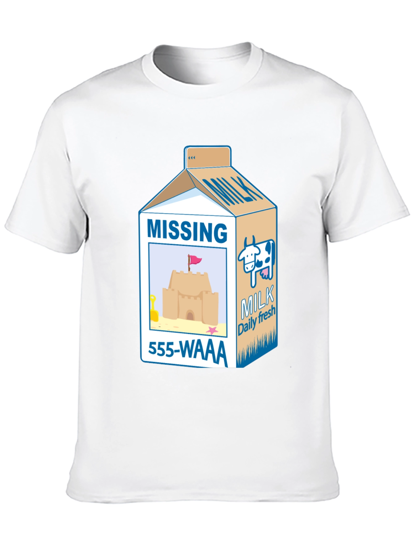 Black Funny Missing Milk Carton T-Shirt view 10