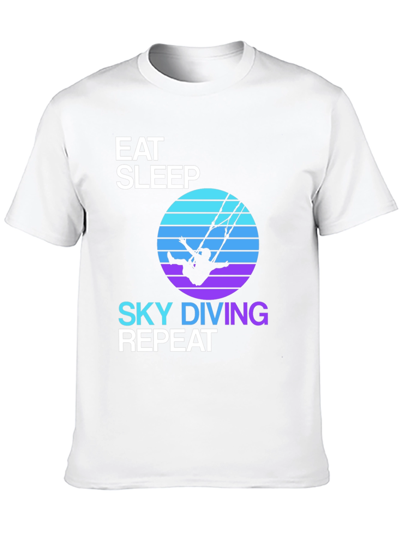 Black Eat Sleep Skydiving Repeat T-Shirt view 10
