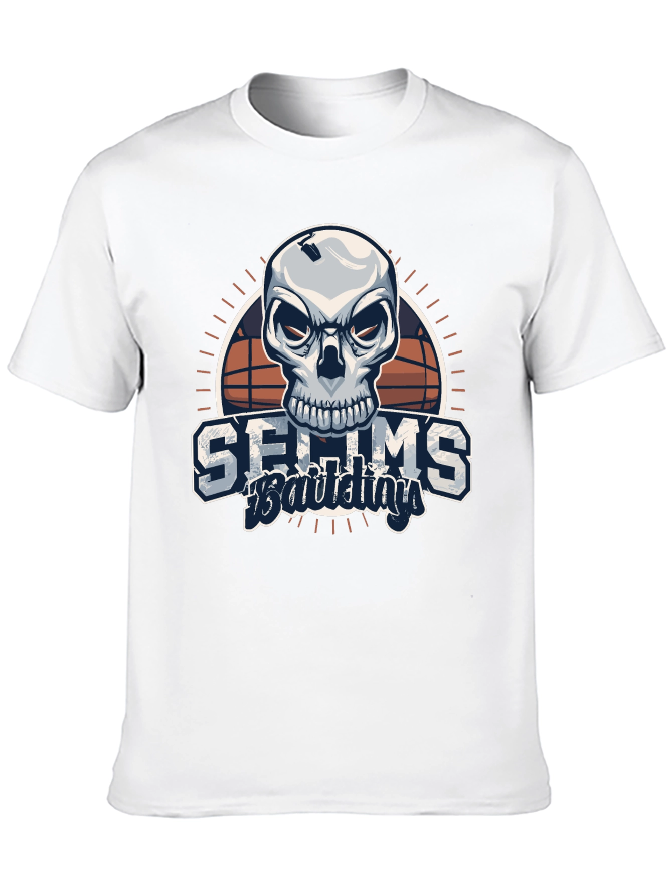 Black Skull Basketball Graphic Black T-Shirt view 10