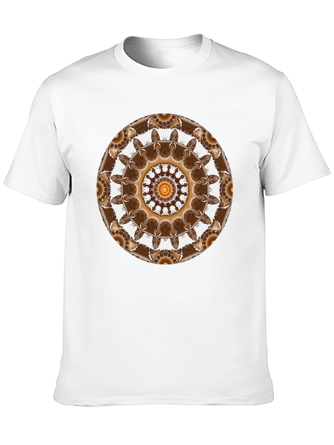 Black Geometric Mandala Graphic Tee - Unisex Black T-Shirt view 10