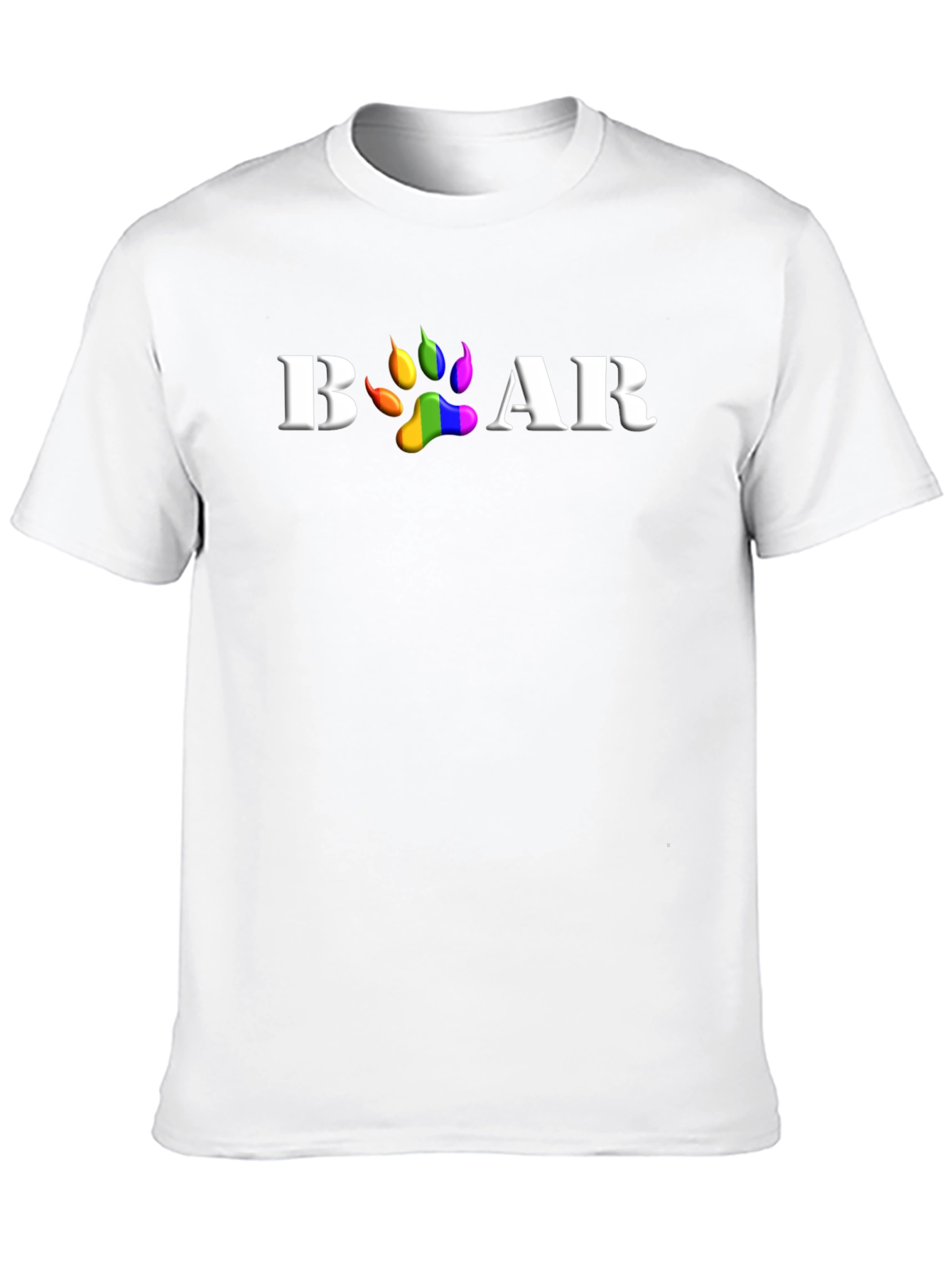 Black Bear Pride T-Shirt - LGBT Bear Paw view 10