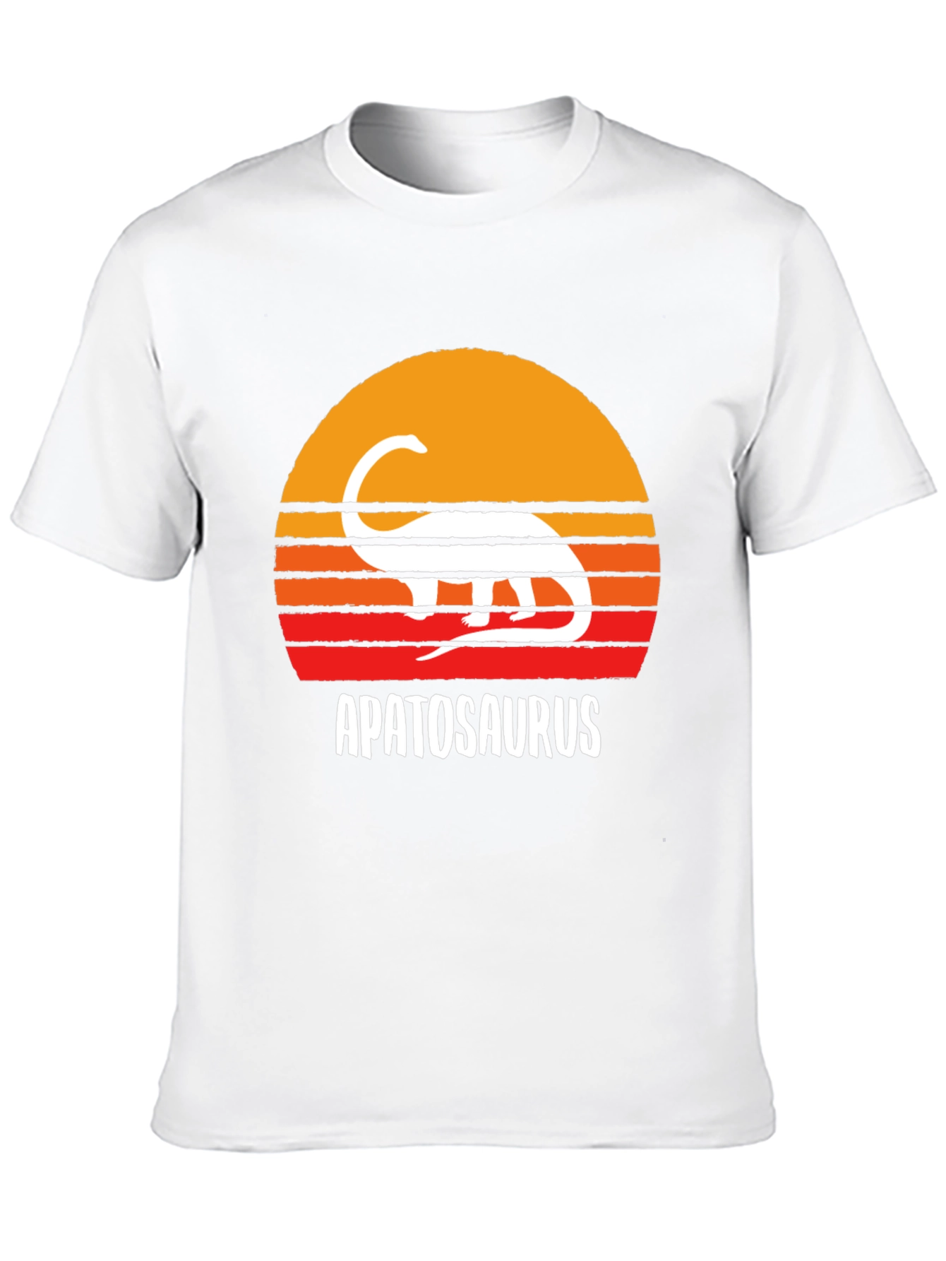 Black Apatosaurus Sunset Graphic Tee - Dinosaur Lover's Shirt view 10