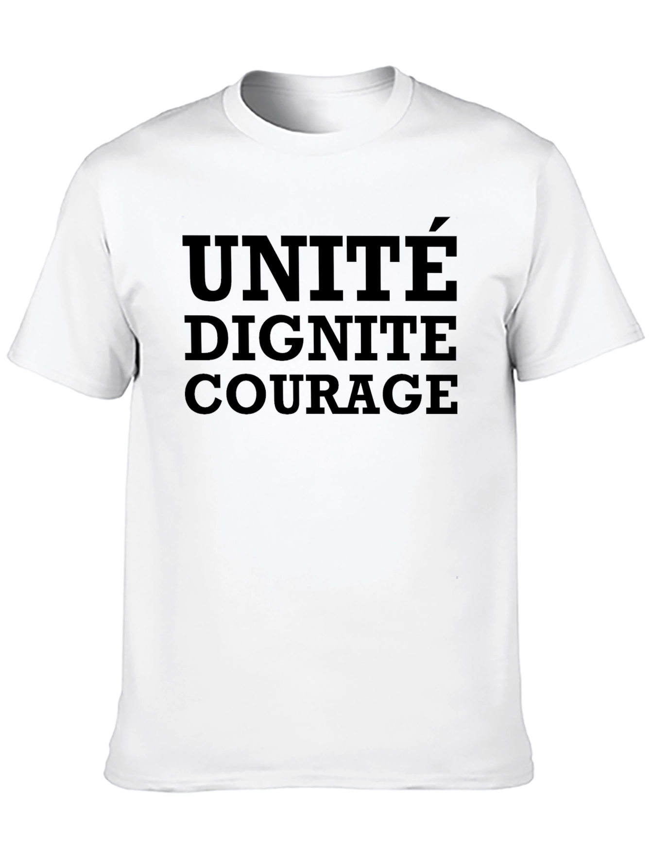 Black Unité Dignité Courage Graphic Tee view 10