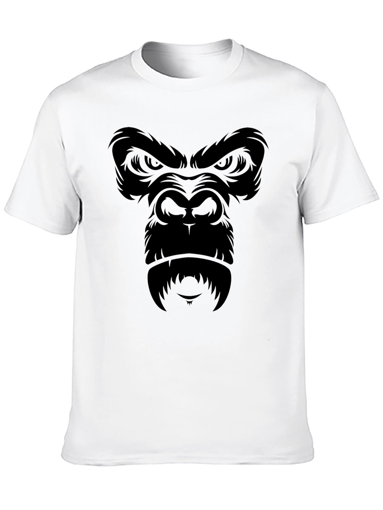 Black Black Gorilla Face Graphic T-Shirt view 10