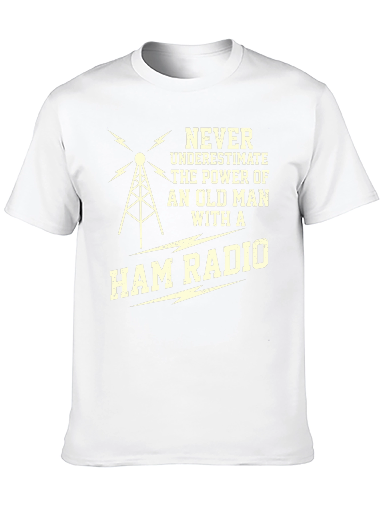 Black Old Man Ham Radio Black T-Shirt view 10
