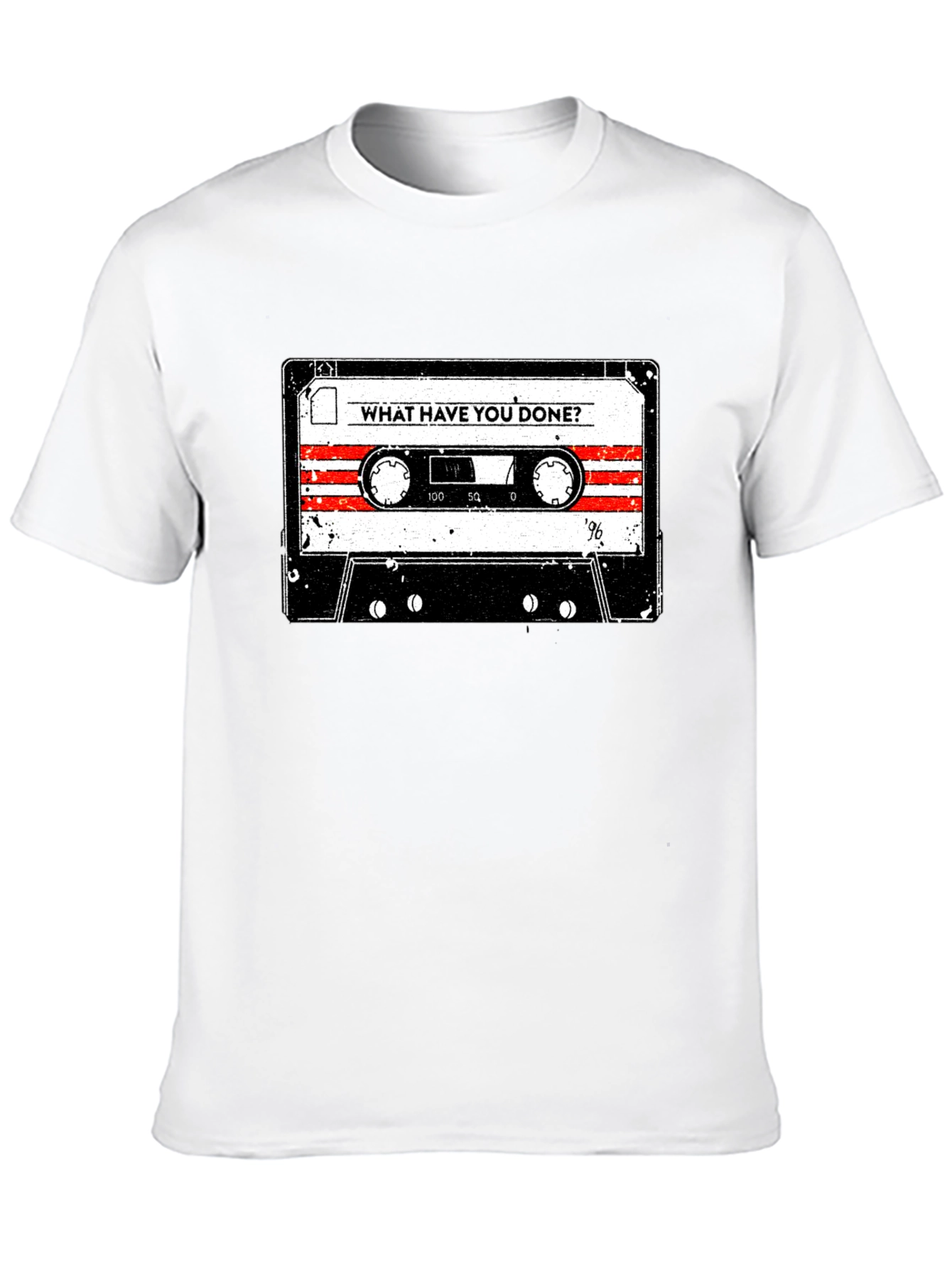 Black Vintage Cassette Tape Graphic Tee - "What Have You Done?" view 10