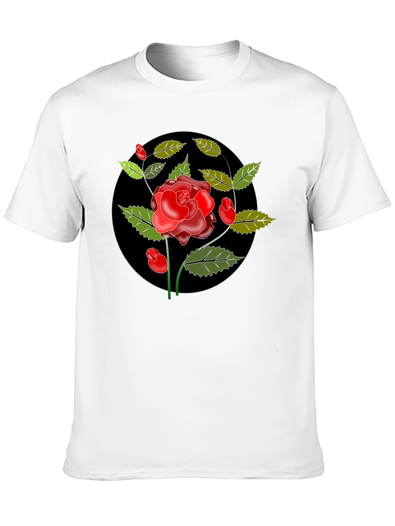 Black Black Rose Graphic Tee - Classic Style view 10