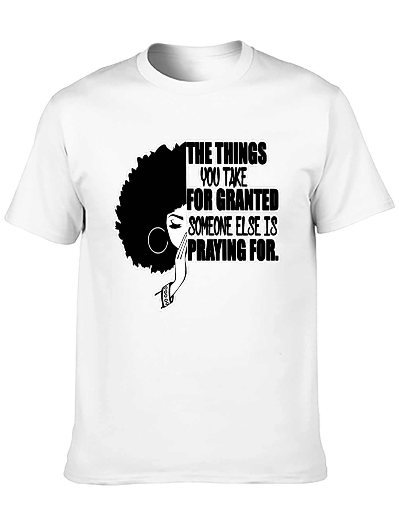 Black Inspirational Afro Woman Graphic T-Shirt view 10