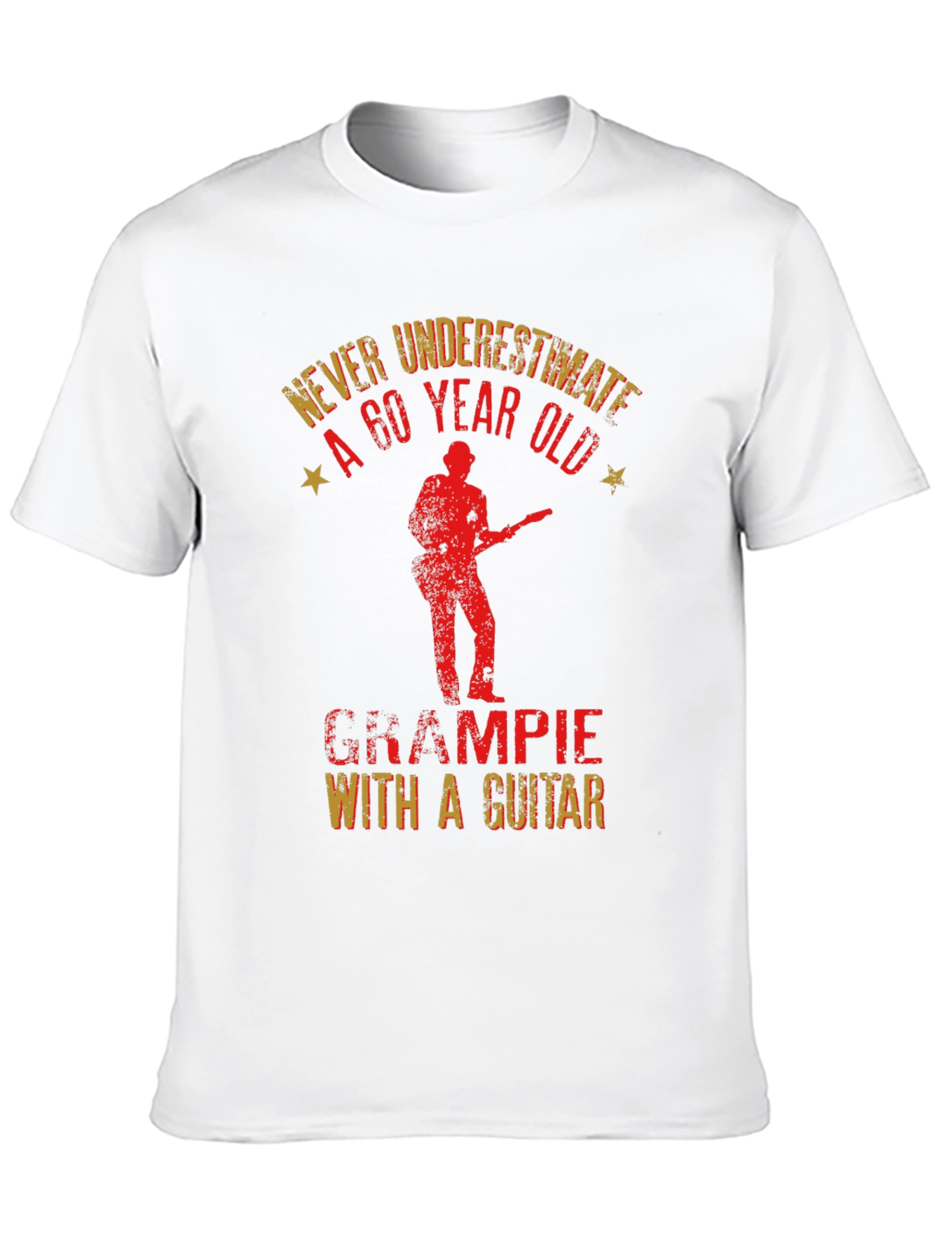 Black Grampie With a Guitar T-Shirt view 10