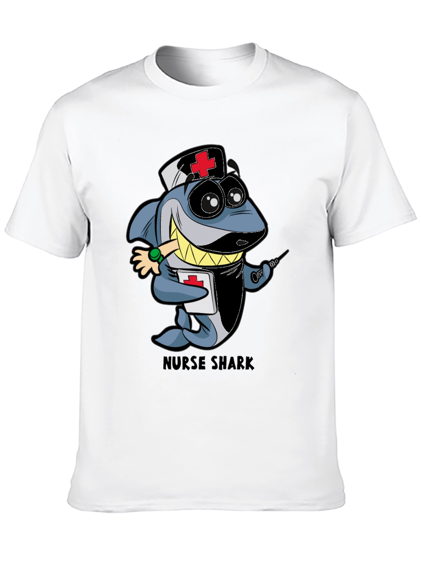 Black Nurse Shark Cartoon Graphic T-Shirt view 10