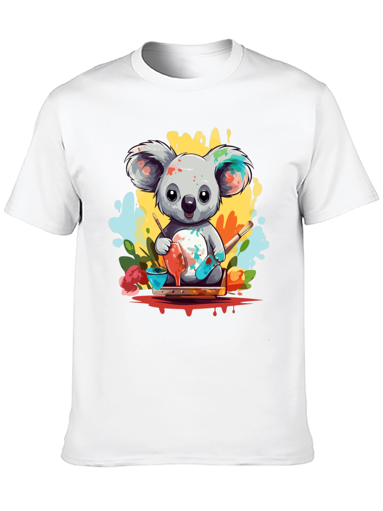 Koala Artist Graphic Tee - Cute & Colorful - 10