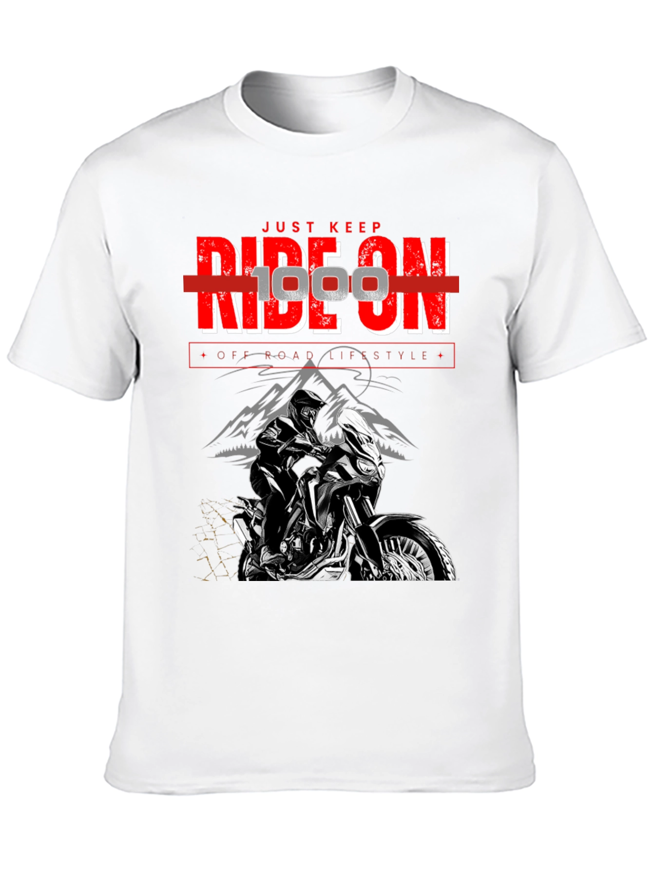 Black Ride On T-Shirt - Adventure Motorcycle Graphic Tee view 10