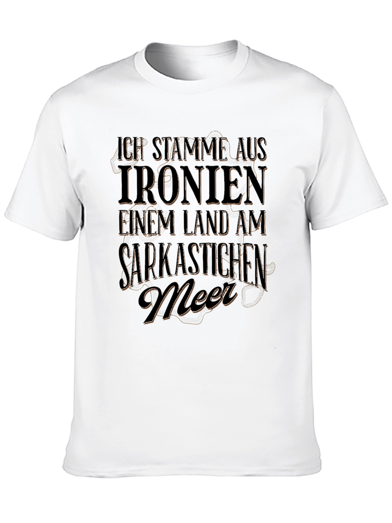 Black Sarcastic Sea T-Shirt: Ironic Humor Apparel view 10